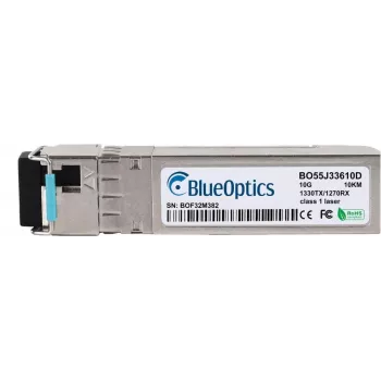 Optiskais SFP+ raiduztvērējs BlueOptics BO55J33610D 10GBASE-BX-D vienmoda šķiedrai līdz 10 km