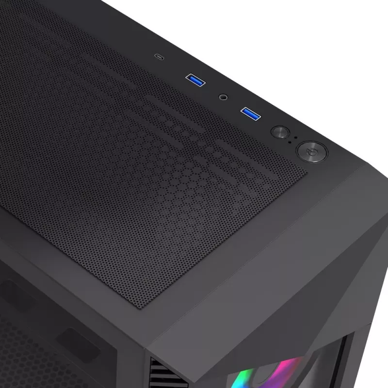Gembird CCC-FC-900ARGB Gaming datora korpuss Fornax 900, ATX, melns