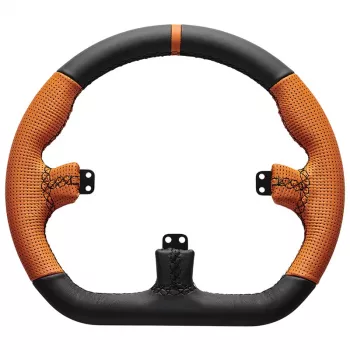 Sim sacīkšu stūres aploks Asetek SimSports GT Rim Closed D ādas oranža
