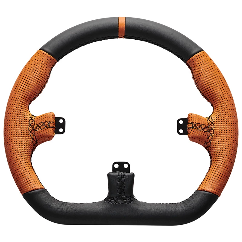 Sim sacīkšu stūres aploks Asetek SimSports GT Rim Closed D ādas oranža