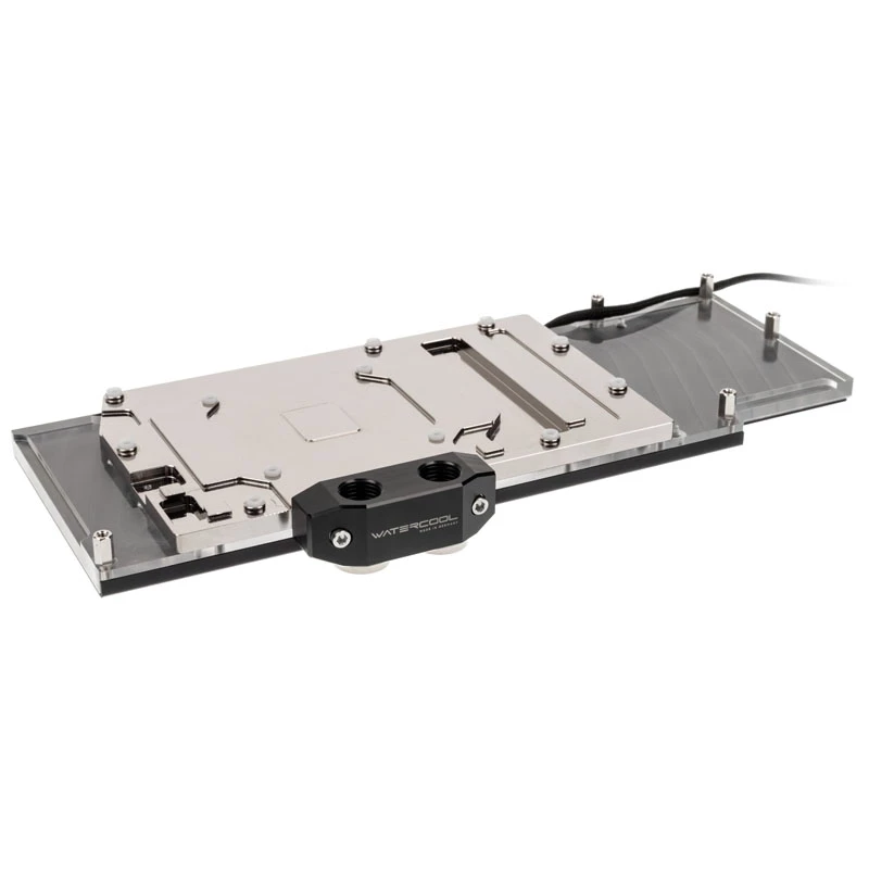 Watercool pilna pārklājuma GPU ūdens bloks Heatkiller IV Radeon RX 5700 / XT, akrils + niķelis, RGB, melns
