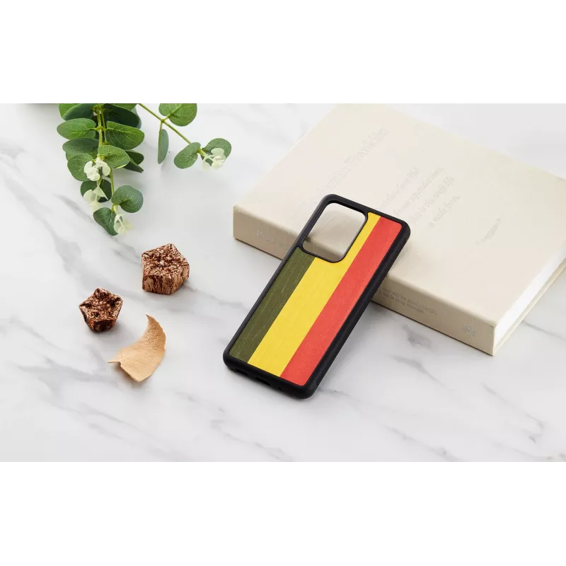 Telefona vāciņš Man and Wood Samsung Galaxy S20 Ultra — reggae Melns
