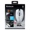 Bezvadu spēļu pele DEFENDER MM-282 RF — piemērota abām rokām, optiska, 1800 DPI, 5 pogas, USB, darbināma ar baterijām