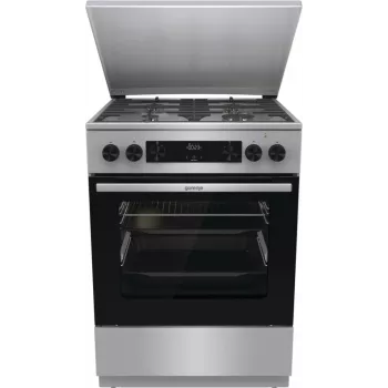 Gorenje GKS6C71XF brīvi stāvoša plīts ar cepeškrāsni sudraba krāsā