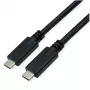 USB kabelis ROLINE 11.02.9065 USB 3.2 Gen 2 3m USB C melns