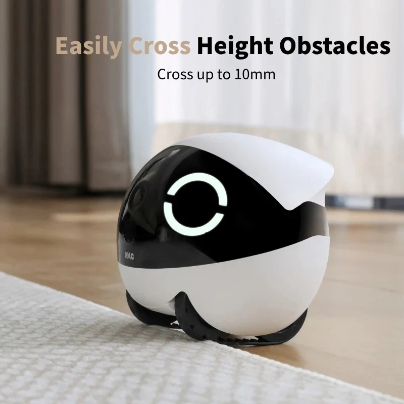 Robotizēts mājdzīvnieku monitors Enabot Rola Mini — Wi‑Fi, 5000 mAh baterija, 3 MP, 137° skata leņķis, balta/melna