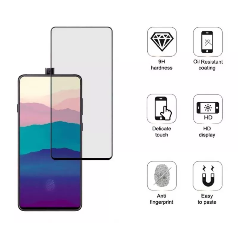 Rūdīta stikla ekrāna aizsargplēve Tellur Samsung Galaxy A90 2.5D pilnas līmes melna