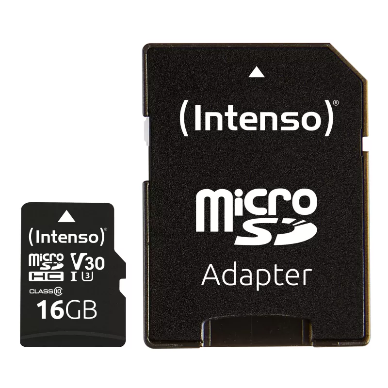 ATMIŅA MICRO SDHC 16GB C10/W/ADAPTER 3433470 INTENSO