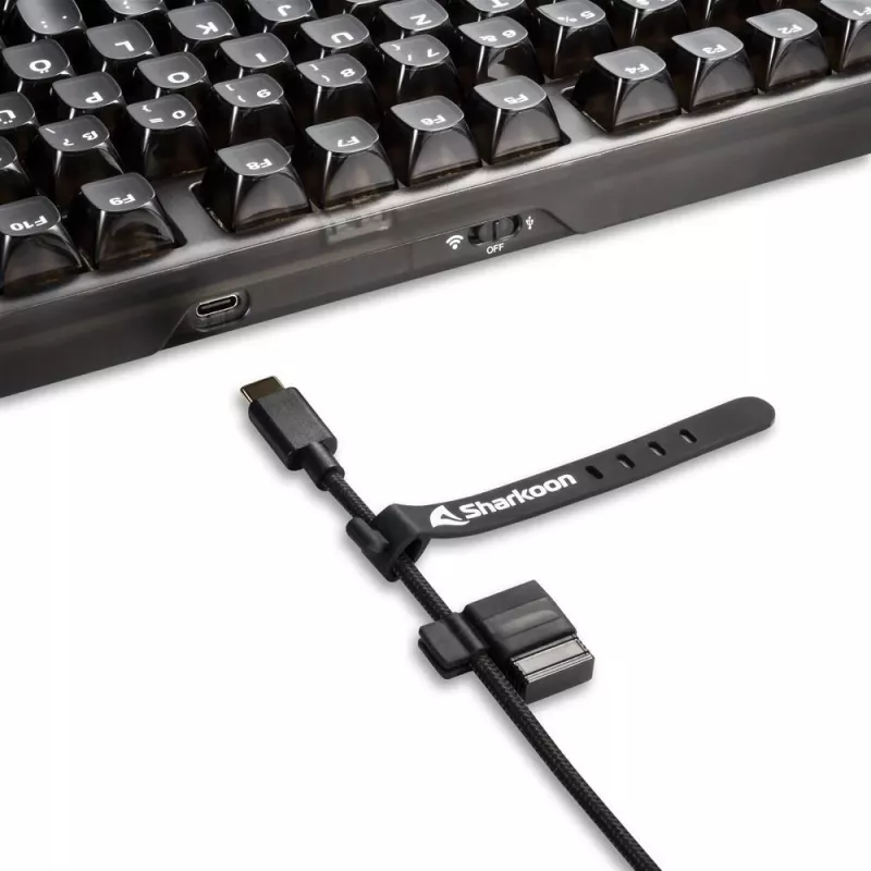 Mehāniskā spēļu tastatūra Sharkoon Crystal Shark Melns DE ar RGB apgaismojumu