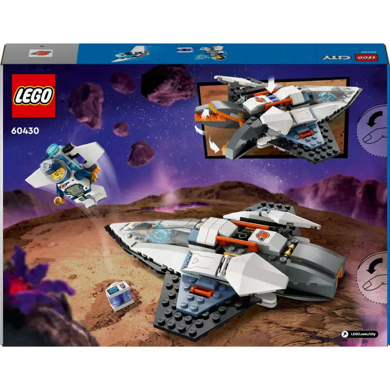 LEGO City konstruktors Kosmosa kuģis 60430 — 240 detaļas, 1 minifigūriņa, vecumam 6+, 170×220×40 mm