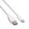 VALUE - USB kabelis - USB 3.0 (M) uz USB Type C (M) - 5 V - 900 mA - 50 cm - Balts (11.99.9010)