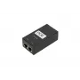 PoE barošanas bloks Extralink POE-24-24W-G 24V 1A 24W Gigabit, iekštelpām, melns, maiņstrāvas kabelis iekļauts