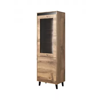 Uzglabāšanas skapis cama meble NORD 60×38×182,5 cm ozols wotan/antracīts, stāvošs uz grīdas