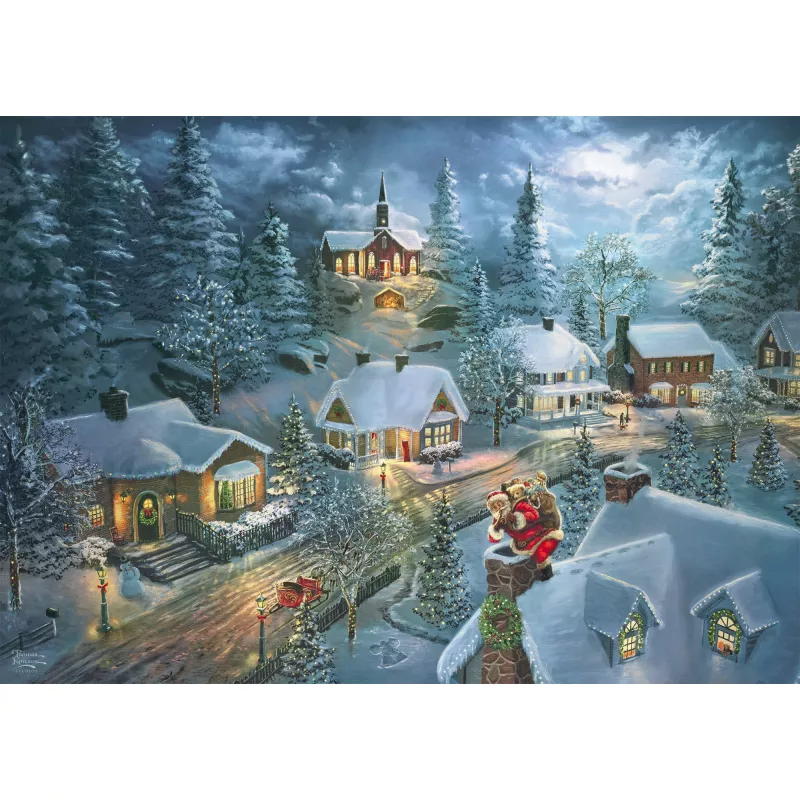 Puzle schmidt spiele Thomas Kinkade Studios “Santa's Silent Night” 1000 gabali