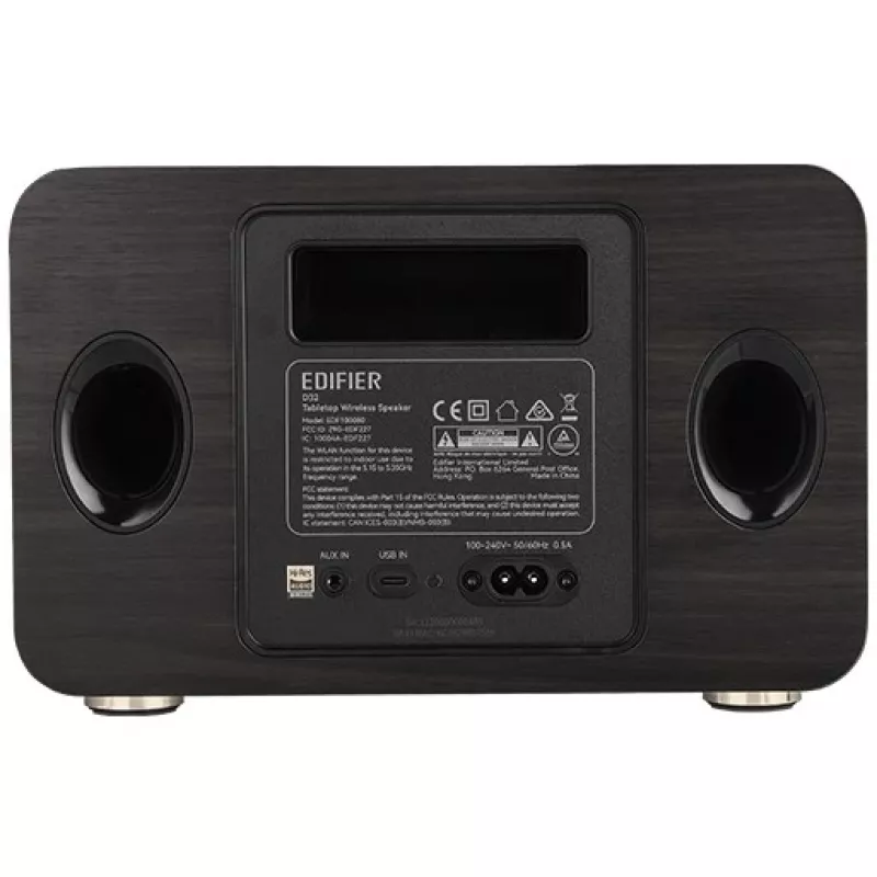 Edifier galda bezvadu skaļrunis | D32 | 60 W | Bluetooth | melnais riekstkoks | bezvadu savienojums
