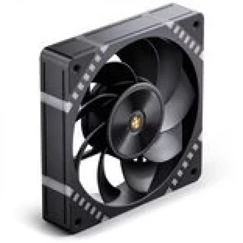 Korpusa ventilators Jonsbo HF2-120 Reverse Blade PWM ARGB 120mm melns, PWM vadība, ARGB apgaismojums