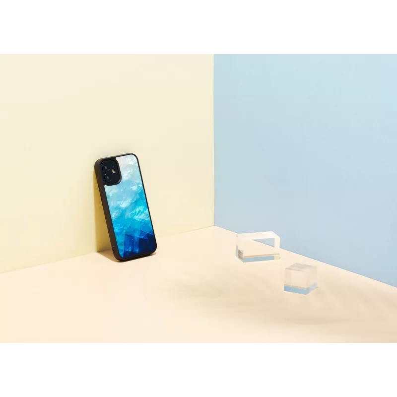iKins aizsargmaciņš Apple iPhone 12 mini — zils ezera tonis ar melniem akcentiem