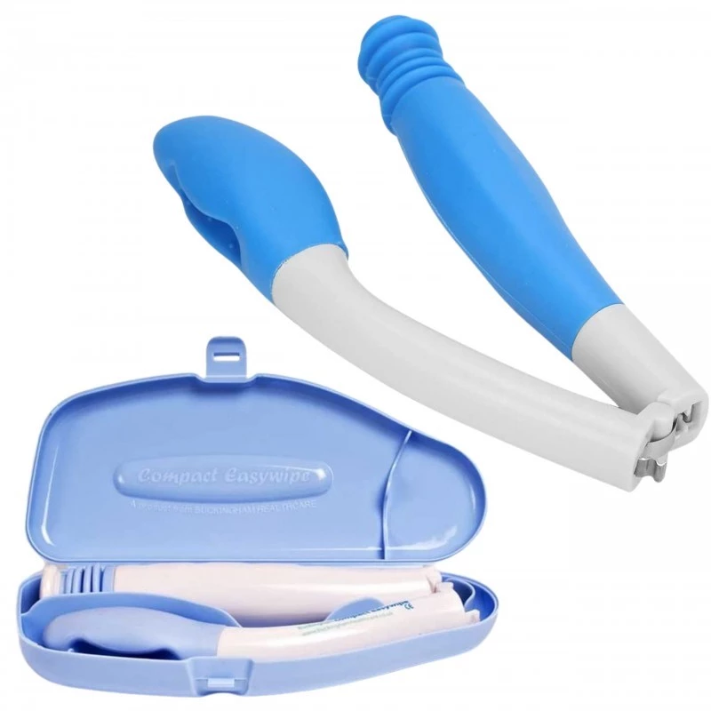 Pārnēsājama intīmās higiēnas ierīce SUNDO 60336 Easywipe — 410 mm, balta, salokāms personīgās tīrīšanas instruments