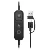 Monaural USB vadu austiņas Poly Mission 615 — svars 117,5 g