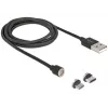 USB kabelis DeLOCK 85723 USB 2.0 1.1m USB A USB C/Micro-USB B Melns
