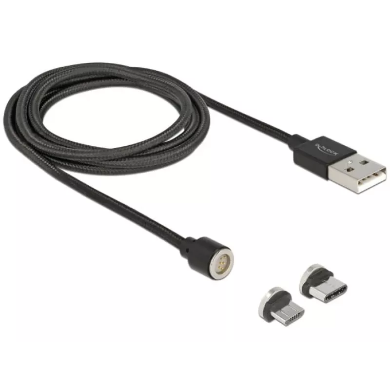 USB kabelis DeLOCK 85723 USB 2.0 1.1m USB A USB C/Micro-USB B Melns