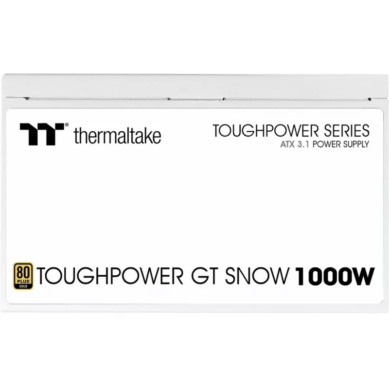 Barošanas bloks PSU THERMALTAKE Toughpower GT Snow 1000W ATX 24-pin, 80 PLUS Gold, balts, 120mm ventilators