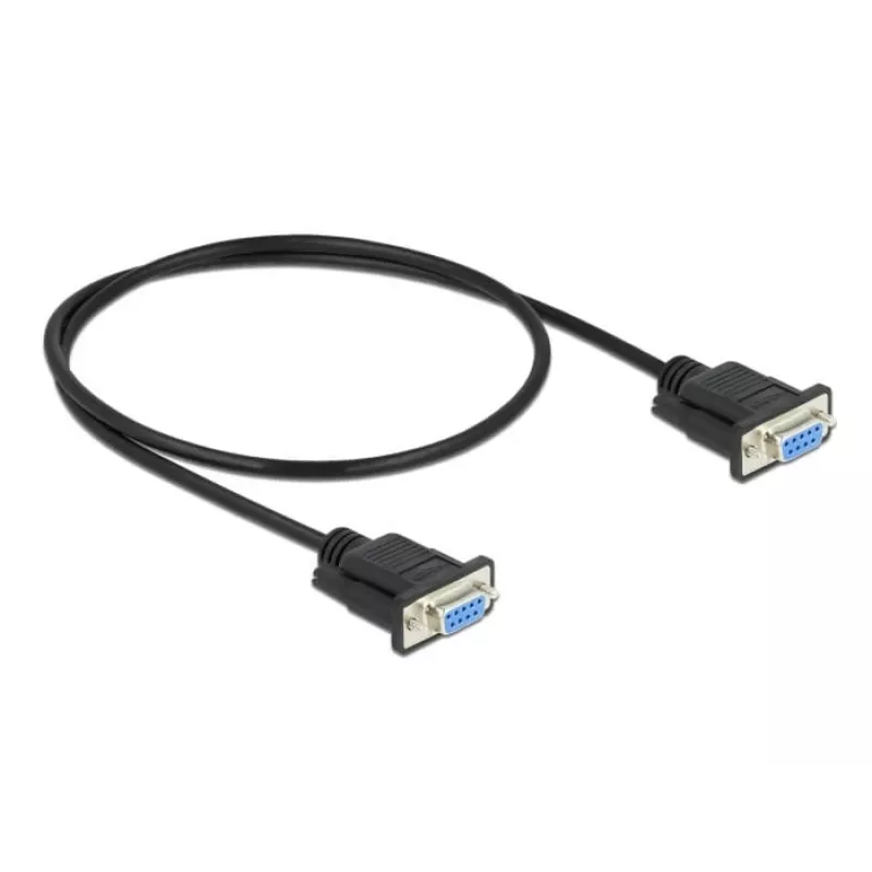 Seriālais kabelis DeLOCK 86614 Melns 0,5m RS-232