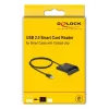 Viedkaršu lasītājs DeLOCK 91724 USB Type-A melns