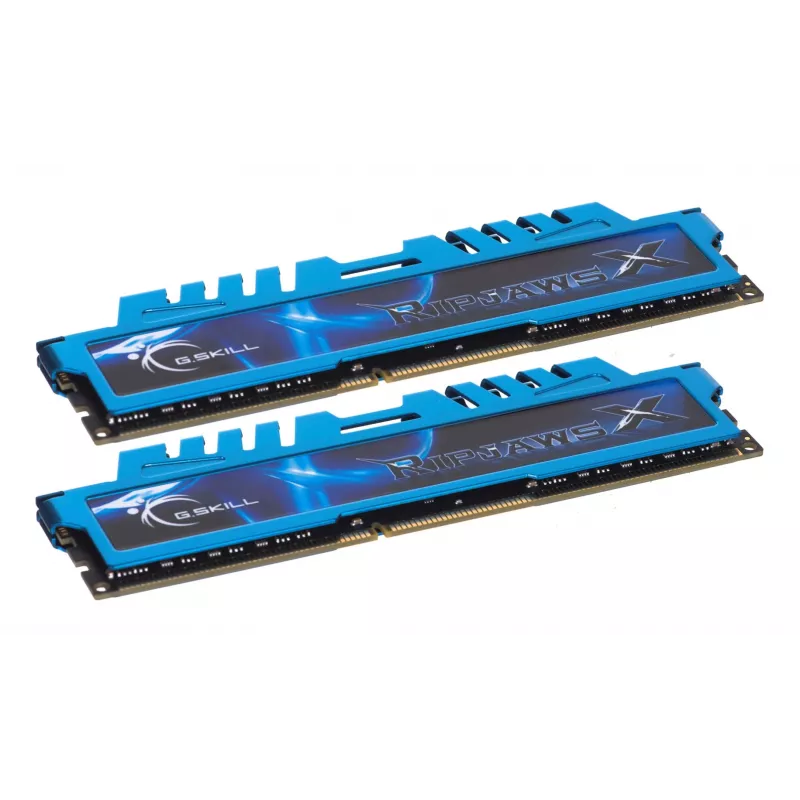 G.Skill 16GB Ripjaws X Dual Channel Memory Kit - zils (2x 8GB, DDR3 1600MHz, 1,5 V, F3-1600C9D-16GXM, XMP gatavs)