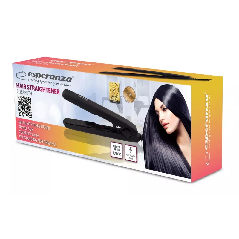 Matu taisnotājs Esperanza EBP008 mini 16 cm, 22 W, ceļojumu gludeklis