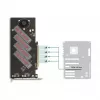 DeLOCK PCI Express 4.0 x16 karte ar 4 iekšējiem NVMe M.2 Key M slotiem, dzesēšanas radiatoru un ventilatoru