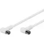 Wentronic Goobay antennas leņķa savienojuma kabelis, 100% ekranēts, balts, 3,5 m - Coax Spraudnis 90° Coax-Ligzda 90° (67355)