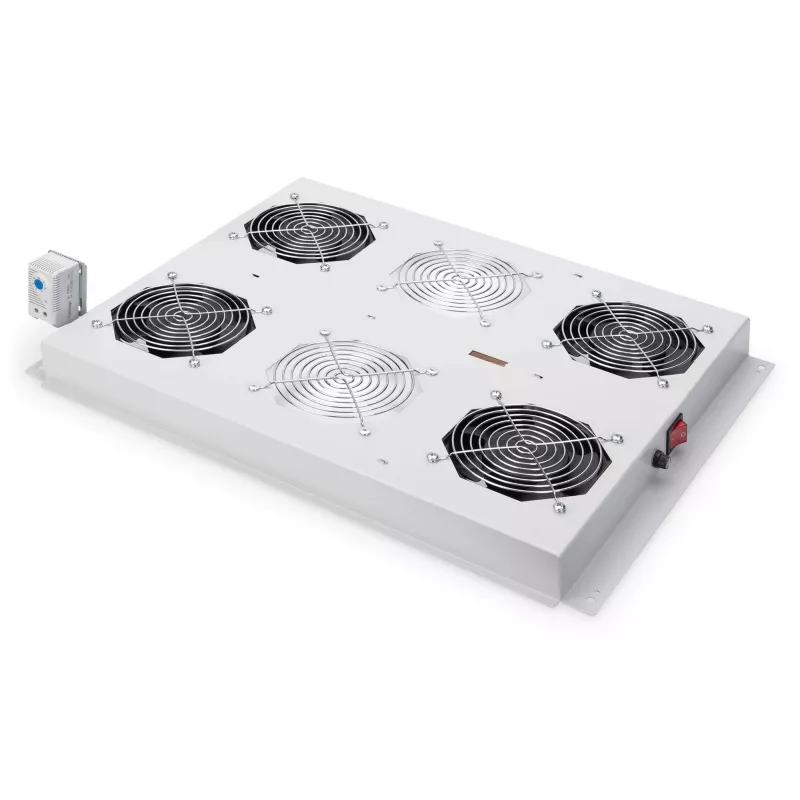 Digitus DN-19 FAN-4-SRV produkts pelēkā krāsā
