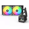 CPU ūdens dzesētājs Sharkoon S50 ARGB, melns