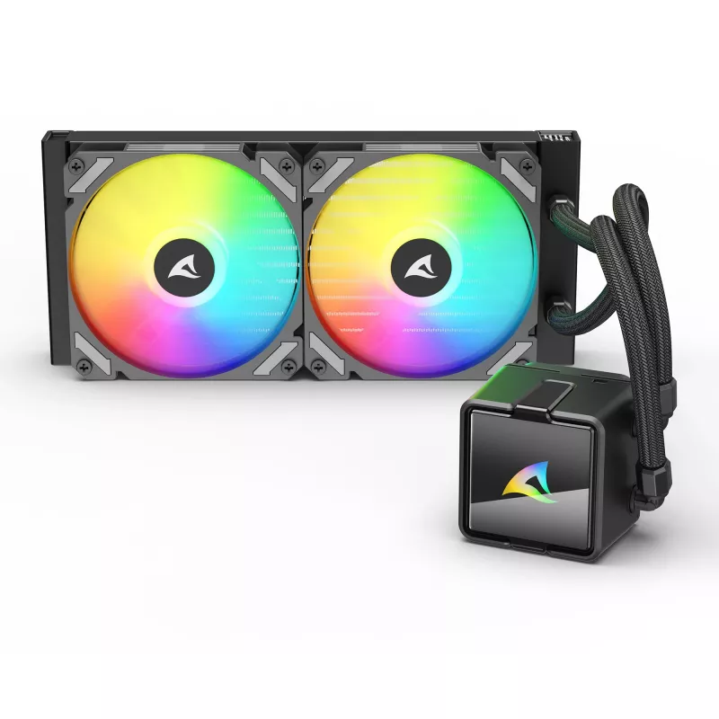 CPU ūdens dzesētājs Sharkoon S50 ARGB, melns