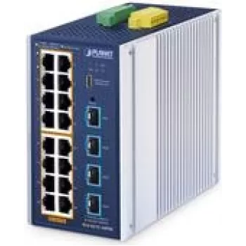 Pārvaldāms Ethernet slēdzis PLANET Industrial L2+ 16-Port 10/100/1000T PoE 4-Port 10G SFP+