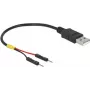 USB kabelis DeLOCK 85400 0,1 m USB A melns