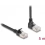 Tīkla kabelis DeLOCK RJ45 Cat.6A 5m Melns 90° Leņķis