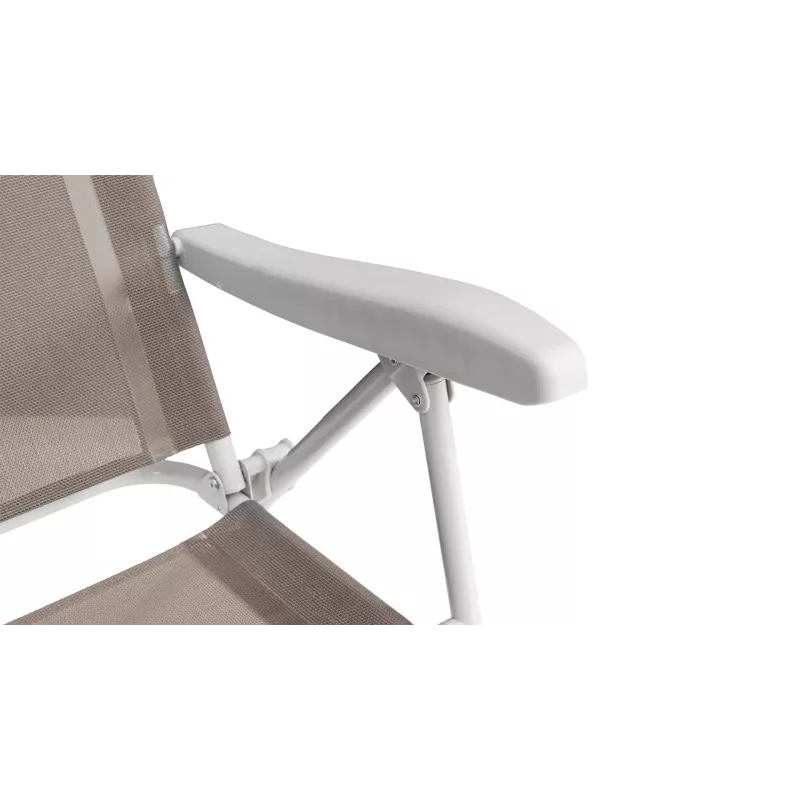 Kempinga krēsls Outwell Cromer Toffee Tint — 2 kāju, 120 kg ietilpība, 730×610 mm, 5 kg