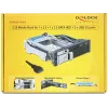 DeLOCK 5,25 mobilais nodalījums 1 x 2,5 + 1 x 3,5 SATA HDD + 2 x USB3.0 porti - mobilais atmiņas nodalījums - 6,4 cm, 8,9 cm (2.5, 8,90 cm (3.5)) (47209)