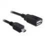 USB kabelis DeLOCK 82905 USB 2.0 0,5 m USB A Mini-USB B melns