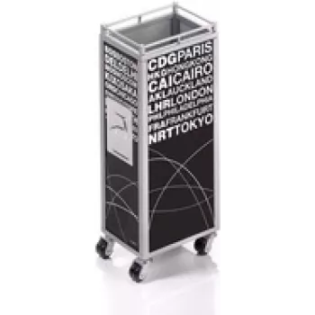 TROIKA MINI TROLLEY pildspalvu/zīmuļu turētājs Metāls Melns Balts