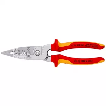 Kabeļu noņemšanas knaibles Knipex 13 76 200 ME 6 mm noņemšanas jauda Sarkans Nerūsējošais tērauds Dzeltens