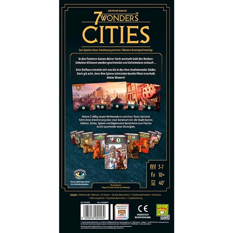 7 Wonders - Cities (jauns dizains), galda spēles paplašinājums