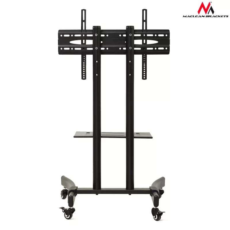 Maclean MC-739 profesionāls TV statīvs-ratiņi ar riteņiem, 32-65 collas (165,1 cm), maks. 40 kg, VESA līdz 400x600, melns