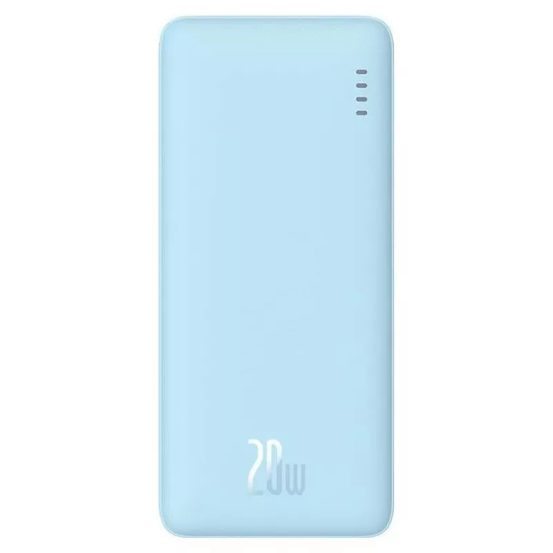 Portable power bank Baseus Airpow 10000 mAh, 20W, LiPo, USB-C + USB-A, blue