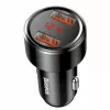 Auto USB ātrais lādētājs Baseus CCMLC20A-01 — viedtālruņiem, ieeja 12–24 V, izeja līdz 20 V, melns