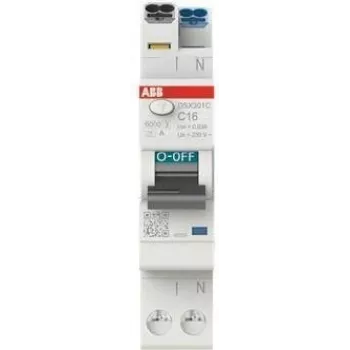ABB RCBO slēdzis DSX301CA-C16/0.03 1 TE 6kA1P+N AC16 30mA (2CSR255165R1164)