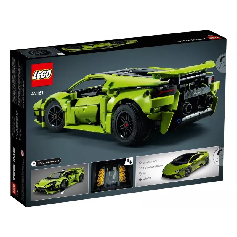 LEGO Technic konstrukciju modeļa komplekts Lamborghini Huracán Tecnica mērogā 1:10, 806 detaļas, vecumam 9+