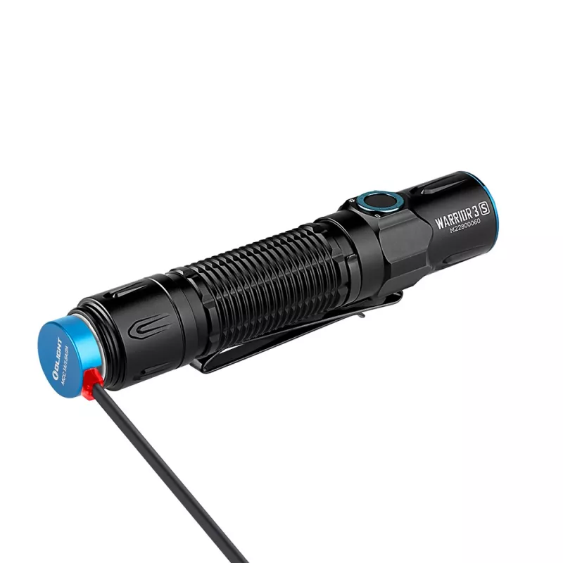 Taktisks rokas lukturis olight Warrior 3S — LED 2300 lm, darbības attālums 300 m, IPX8, 21700 Li-Ion 5000 mAh
